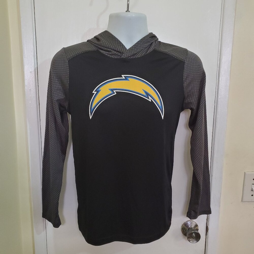 Los Angeles Chargers Pullover Hooded Shirt Boys Large 14 - 16 New Retail $30.00
